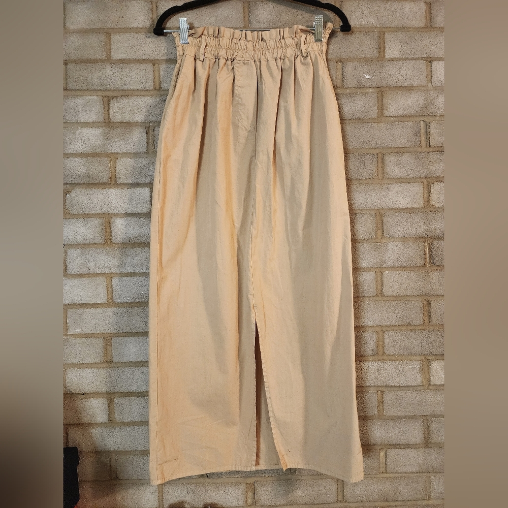 Nwot Black Rose Italian Made Women's Khaki Cottton Skirt